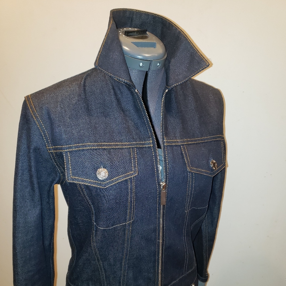 Helmut Lang XS Denim Zipped Cuff Dress